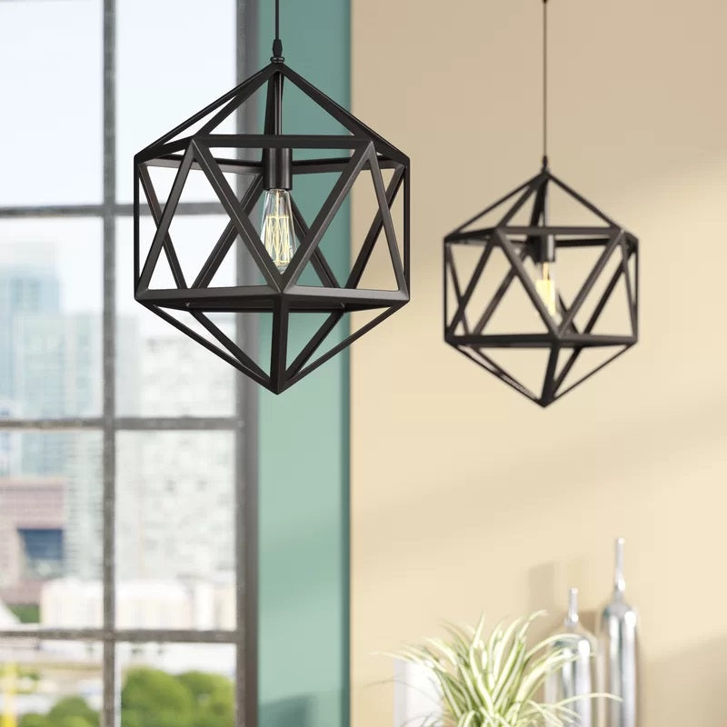 Hexagon Shape Hanging Lamp