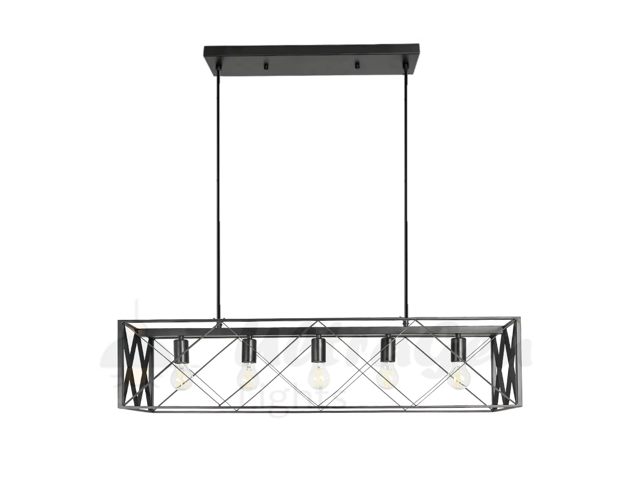 5-in-1 Metal Hanging Chandelier