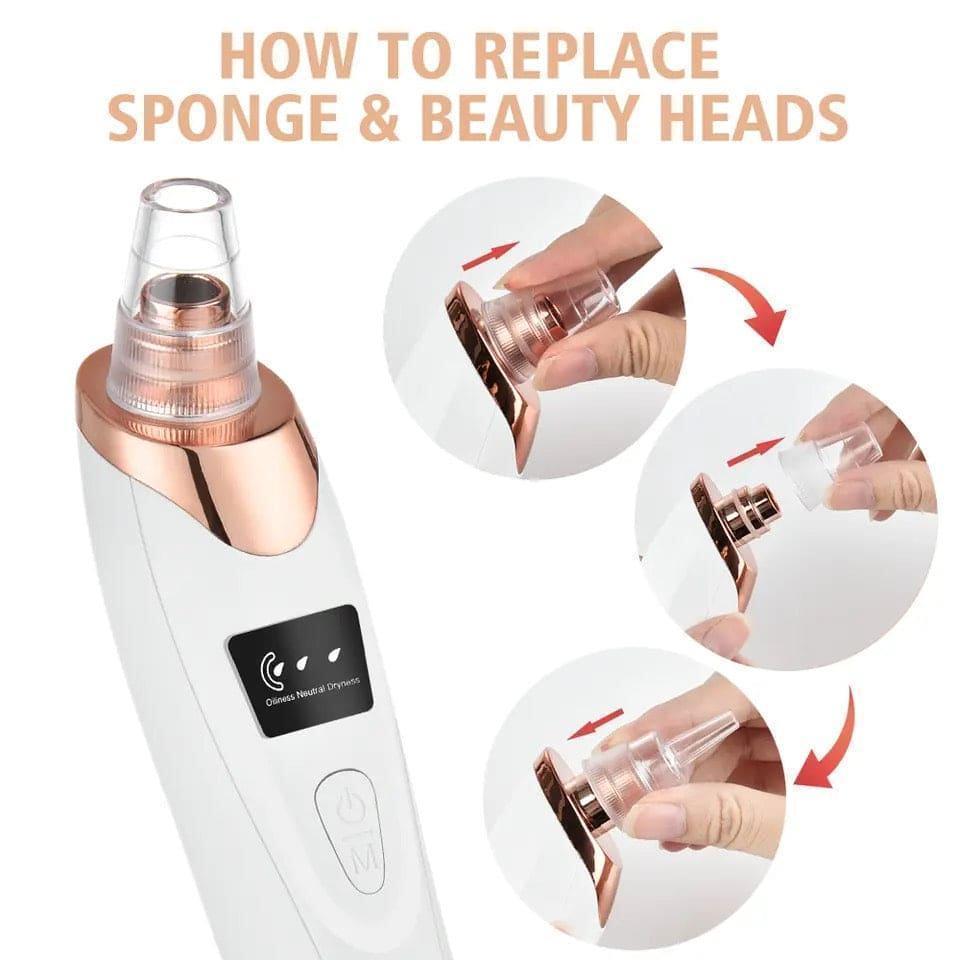 5 in 1 Electric Blackhead Acne Oil Remover Vacuum Suction Face Pore Cleaner Machine