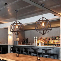 Hexagon Shape Hanging Lamp