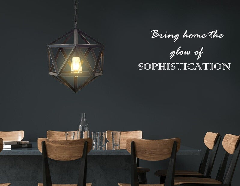 Hexagon Shape Hanging Lamp