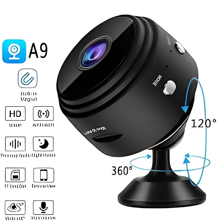 Mini WiFi 1080p HD Smart Security Camera | Wireless Video & Voice Recorder | 2MP Lens | Up to 128GB Support