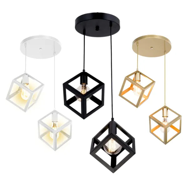 2 in 1 Cube Hanging light