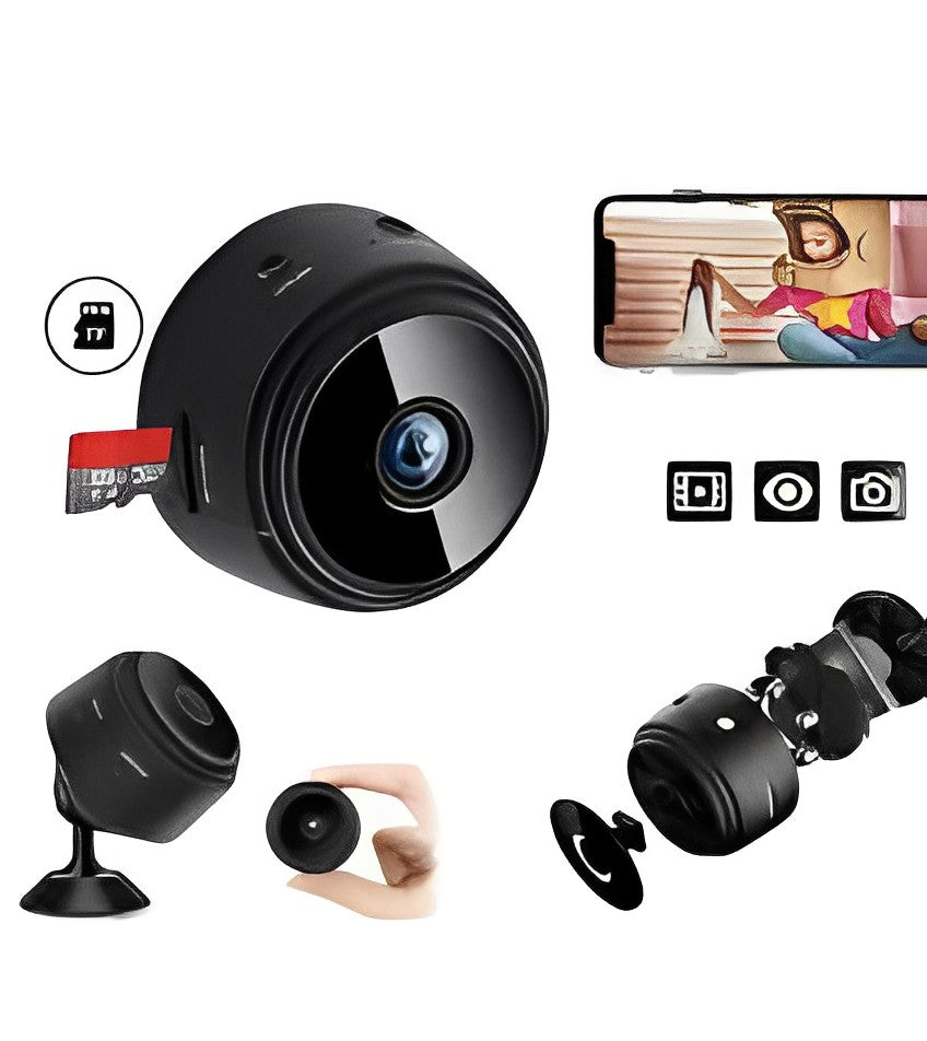 Mini WiFi 1080p HD Smart Security Camera | Wireless Video & Voice Recorder | 2MP Lens | Up to 128GB Support