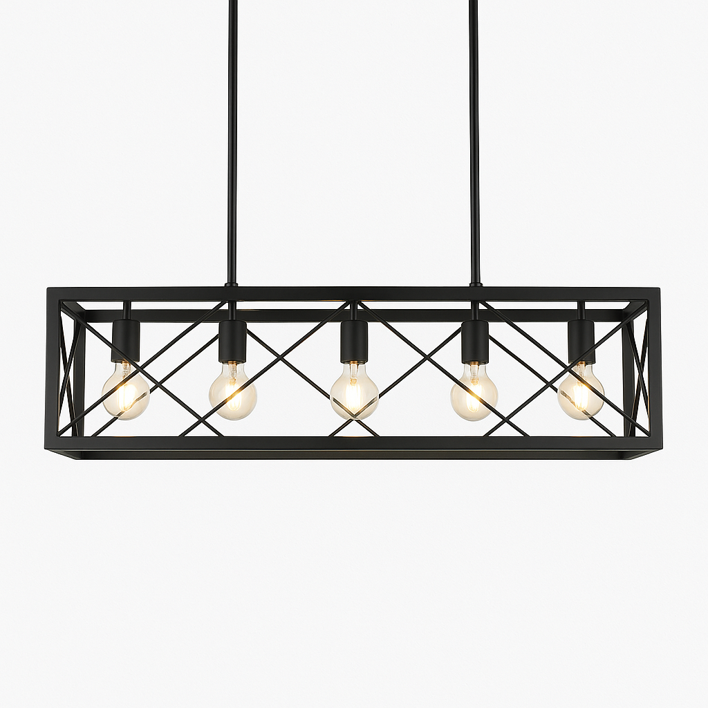 5-in-1 Metal Hanging Chandelier