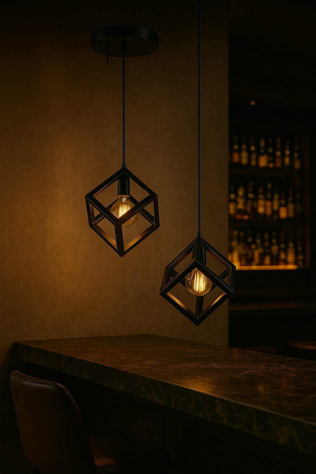 2 in 1 Cube Hanging light