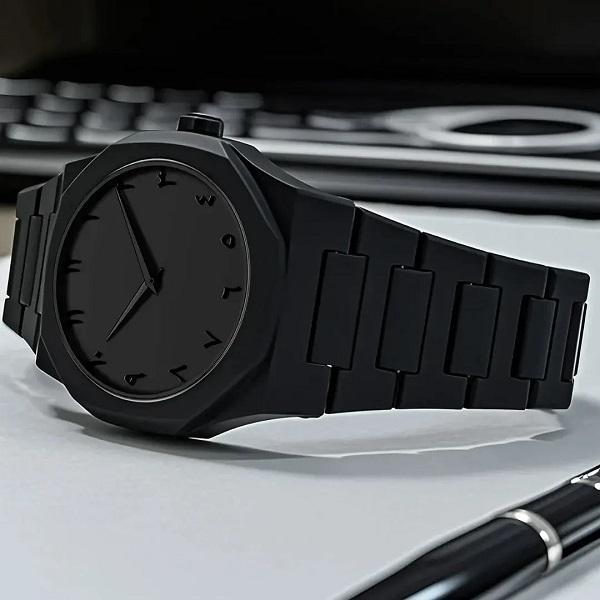 Arabic Aura Black Watch With Box Original