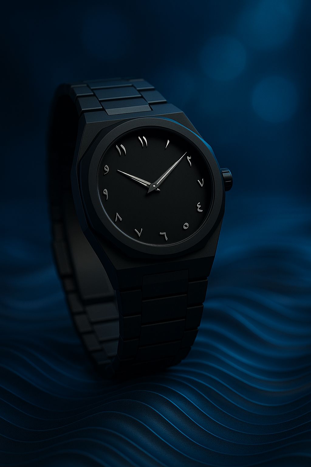 Arabic Aura Black Watch With Box Original